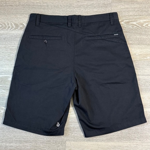 Volcom Frickin Modern Chino Shorts Mens Size 34 Black Casual Skater - Picture 1 of 11